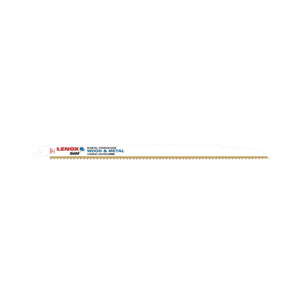 LENOX Gold 12 in. Bi-Metal Reciprocating Saw Blade 6 TPI 5 pk