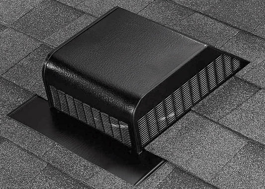 Air Vent 3.6 in. H x 15 in. W x 16 in. L x 9 in. Dia. Black Aluminum Roof Vent Assembly (Pack of 6)