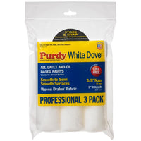 Purdy White Dove Woven Fabric 9 in. W X 3/8 in. Paint Roller Cover 3 pk - Deal of The Week