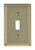 Amerelle Georgian Satin Nickel 1 gang Die-Cast Metal Toggle Wall Plate 1 pk
