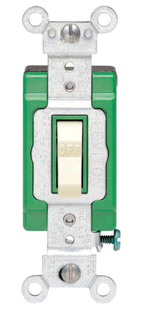 Leviton Industrial 30 amps Double Pole Toggle AC Quiet Switch Ivory 1 pk