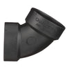 Charlotte Pipe 1-1/2 in. Hub X 1-1/2 in. D Hub ABS 60 Degree Elbow