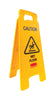 Rubbermaid English Caution Wet Floor Easel Floor Sign Plastic 22-3/4 in. H x 10-7/8 in. W