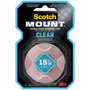 3M Scotch-Mount Double Sided 1 in. W X 60 in. L Mounting Tape Clear
