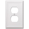 Amerelle Chelsea White 2 gang Stamped Steel Duplex Wall Plate 1 pk - Deal of The Week