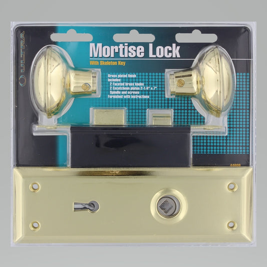 Ultra Hardware Polished Brass Mortise Lock Keyed Alike