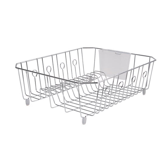 Rubbermaid 5.9 in. H x 13.8 in. W x 17.6 in. L Steel Dish Drainer Chrome (Pack of 6)