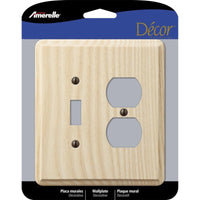 Amerelle Contemporary Unfinished Beige 2 gang Ash Wood Duplex/Toggle Wall Plate 1 pk