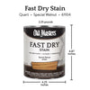 Old Masters Professional Semi-Transparent Special Walnut Oil-Based Alkyd Fast Dry Wood Stain 1 qt (Pack of 4)