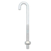 Hampton Small Zinc-Plated Silver Zinc 0.6875 in. L J-Bolt 125 lb. 1 pk (Pack of 10)