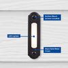 Heath Zenith Satin White Metal/Plastic Wired Pushbutton Doorbell