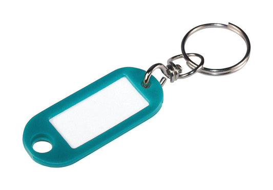 Hillman Metal/Plastic Assorted Labeling/ID Key Ring (Pack of 5).