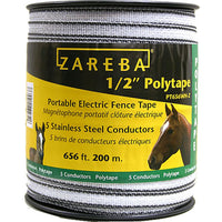 Zareba PT656WH-Z 1/2" White 200 Meter Polytape
