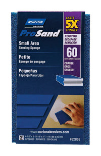 Norton ProSand 4.5 in. L X 2.69 in. W X 1 in. 60 Grit Coarse Small Area Sanding Sponge