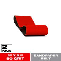 Diablo 21 in. L X 3 in. W Premium Zirconium Blend Sanding Belt 80 Grit Medium 2 pk