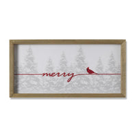 Gerson White Holiday Cardinal Wall Sign (Pack of 8)