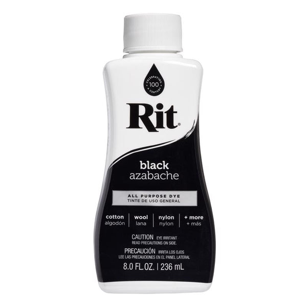 Tinte negro para telas Rit de 8 oz (paquete de 3)