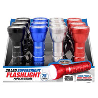 Blazing LEDz 28 LED 160 lm Assorted LED Flashlight AAA Battery (Pack of 12)