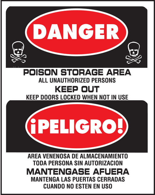 Hy-Ko Cfs-5 15 X 19 Plastic Bilingual Danger Sign (Pack of 5)