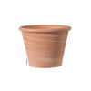 Deroma Vasum Duo 4.96 in. H X 6.7 in. D Clay White Striped Planter Brown