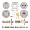 Kwikset Tylo Satin Nickel Entry Knob and Single Cylinder Deadbolt 1-3/4 in.