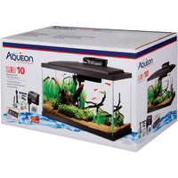 Aqueon LED Aquarium Kit Rectangle Black 10 Gal – 20 in L x 10 in W x 12 in H