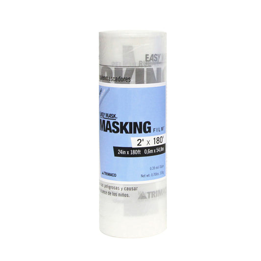 Trimaco Easy Mask Masking Film 0.4 mil mil x 24 inch W x 180 foot L Plastic/Vinyl Clear 1 (Pack of 12)