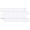 Smart Tiles 10.88 in. W X 22.56 in. L White Mosaic Vinyl Adhesive Wall Tile 2 pc (Pack of 4)