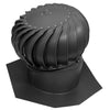 Air Vent Black Aluminum UV-Resistant Circle Turbine & Base 20 L x 18.4 H x 20.2 W x 12 Dia. in.