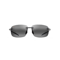 Maui Jim Breakwall Unisex Gloss Black Frame Neutral Gray Lens Polarized Sunglasses