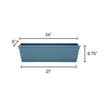 Bloem Dayton 6.87 in. H X 24 in. W Plastic Window Box Ocean Blue