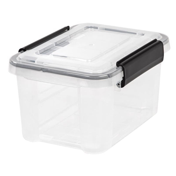 IRIS WeatherPro 6.5 qt Black/Clear Storage Box 6.50 in. H X 8.50 in. W X 11.50 in. D Stackable (Pack of 6)