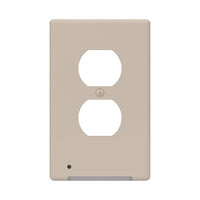 Westek LumiCover Almond Plastic 1-Gang Duplex Nightlight Wall Plate 7.25 H x 4.5 W in.