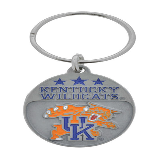 Hillman Kentucky Wildcats Metal Silver Decorative Key Chain (Pack of 3).