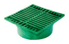 NDS 7 in. Green Square Polyolefin Drain Grate