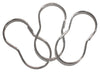 Zenith Zenna Home Chrome Silver Metal Shower Curtain Rings 12 pk