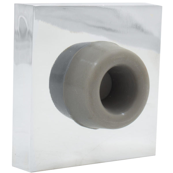 Tope de puerta de pared cuadrado contemporáneo, 2-1/4 pulgadas, cromo pulido de Stone Harbor Hardware