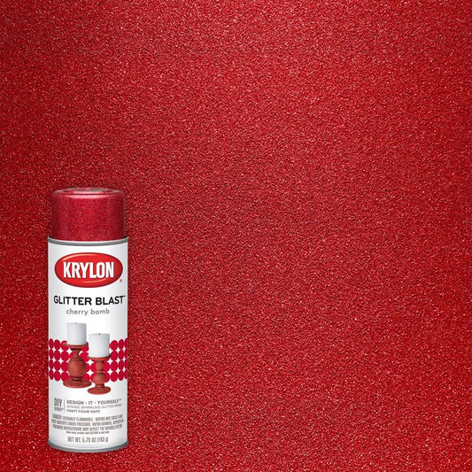 Krylon Glitter Blast Cherry Bomb Spray Paint 5.75 oz (Pack of 6)