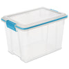 Sterilite 19324306 20 Quart Clear & Blue Aquarium Gasket Box (Pack of 6)
