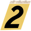 Hy-Ko 3-1/2 in. Black Aluminum Number 2 Self-Adhesive 1 pc. (Pack of 10)