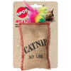 Cat Toy, Jute & Feather Sack With Catnip, 4 in.