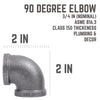 BK Products 3/4 in. FPT x 3/4 in. Dia. FPT Black Malleable Iron Elbow (Pack of 5)