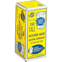Warp’s Flex-O-Bag Tall Kitchen Trash Bags 13 Gallon White 150 ct