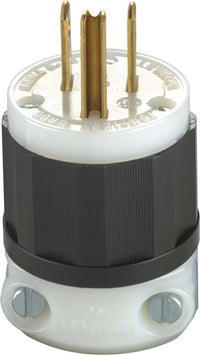 Leviton Industrial Nylon Straight Blade Plug 5-15P 18-10 AWG 2 Pole 3 Wire - Deal of The Week