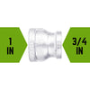 BK Products 1 in. FPT x 3/4 in. Dia. FPT Galvanized Malleable Iron Reducing Coupling (Pack of 5)