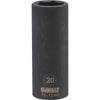 DeWalt 20 mm X 1/2 in. drive Metric 6 Point Deep Impact Socket 1 pc