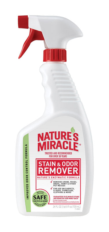 Nature's Miracle Cat/Dog Liquid Pet Stain and Odor Remover 24 oz. (Pack of 12)