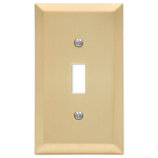 Amerelle Polished Brass 1 gang Stainless Steel Toggle Wall Plate 1 pk