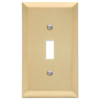 Amerelle Polished Brass 1 gang Stainless Steel Toggle Wall Plate 1 pk