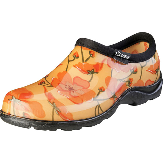 Sloggers California Dreaming Women's Garden/Rain Shoes 6 US Orange/Yellow